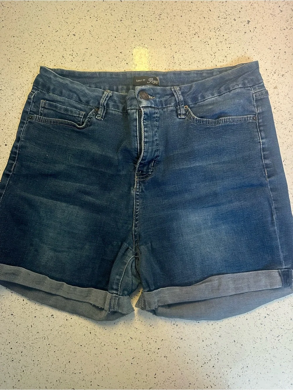 Denim Shorts Casual Rolled Hem